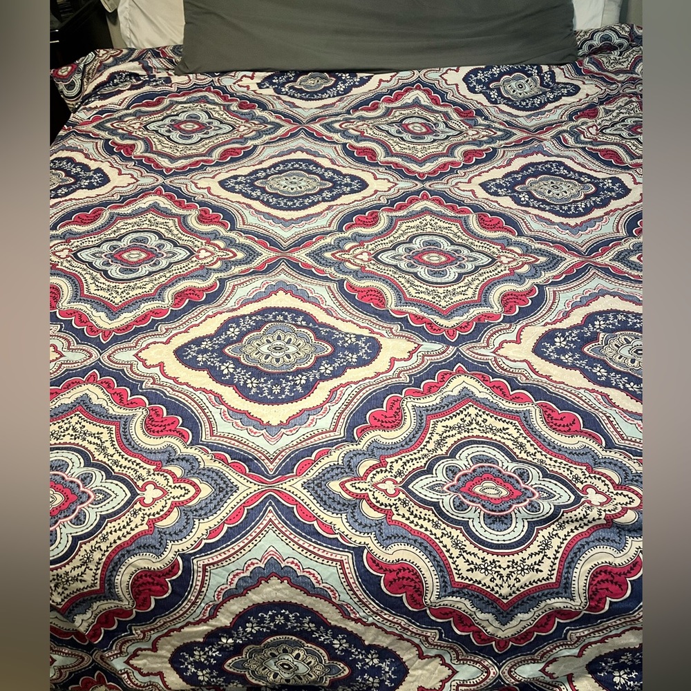 queen comforter Paisley and floral reversible